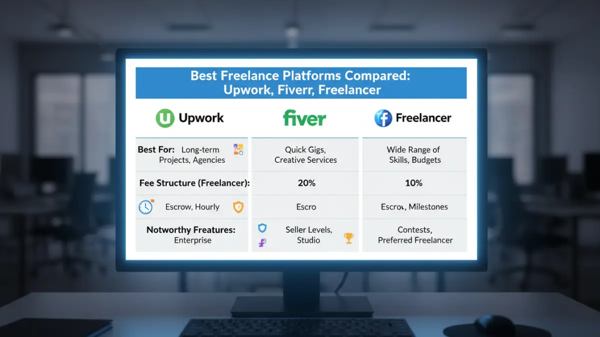 Best Freelance Platforms Compared: Upwork, Fiverr, Freelancer